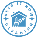 blue and white cleaning services logo